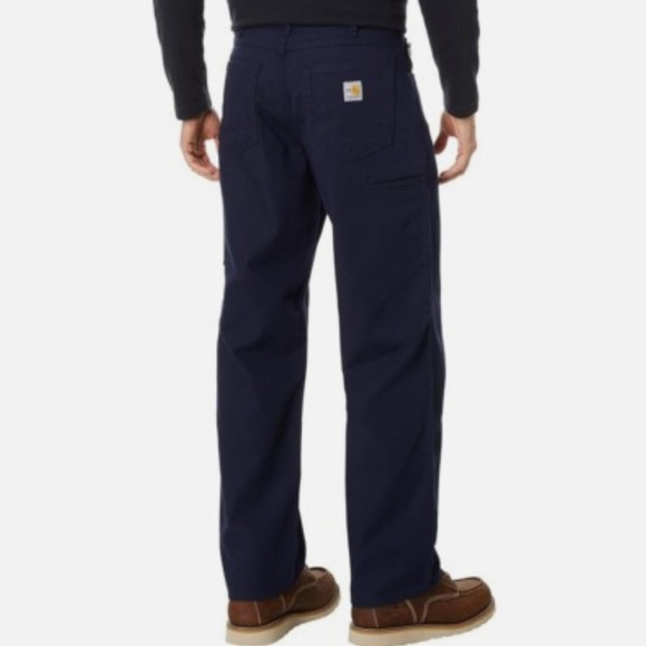 Men’s Carhartt FR Cat 2 2112 Blue Cargo Work Pants Size 54x30 Flame Resistant - Picture 1 of 12